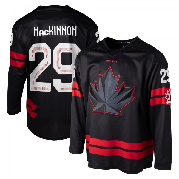 Men's #29 Nathan MacKinnon Black Hockey Canada 2026 Jersey