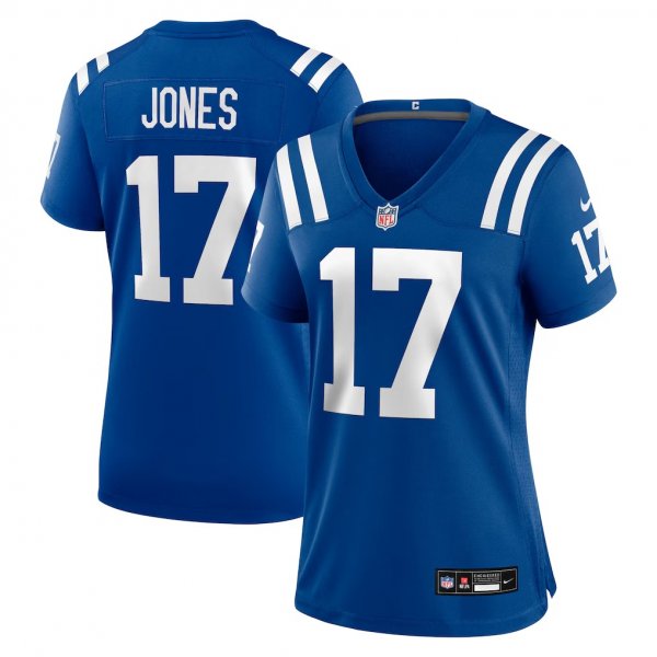 Women's Indianapolis Colts #17 Daniel Jones Nike Royal Team Game Jersey