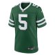Men's New York Jets Garrett Wilson Nike Legacy Green Game Jersey