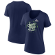Women's Seattle Seahawks  Fanatics College Navy Super Bowl LX Cheer Section V-Neck T-Shirt