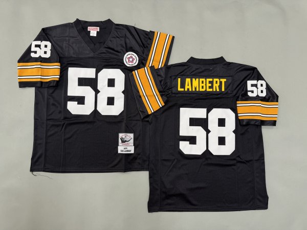 Men's Pittsburgh Steelers #58 Jack Lambert Black Jersey