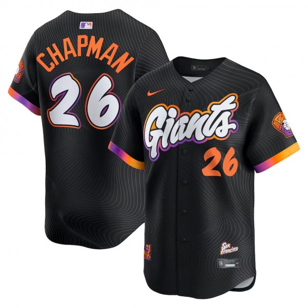 Men's #26 Matt Chapman San Francisco Giants Nike 2025 City Connect Limited Anthracite Jersey