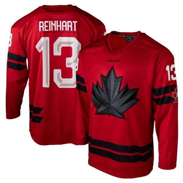 Men's #13 Sam Reinhart Black Hockey Canada 2026 Jersey