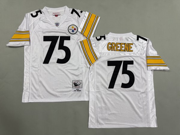 Men's Pittsburgh Steelers #75 Joe Greene White Jersey