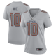 Women's Denver Broncos #10 Bo Nix Nike Gray Fashion Atmosphere Fashion Game Jersey