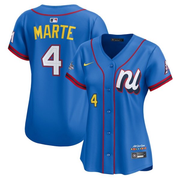 Women's National League #4 Ketel Marte Nike Blue 2025 All-Star Edition Limited Player Jersey