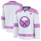 Men's Buffalo Sabres Fanatics White 2024 Hockey Fights Cancer Practice Jersey