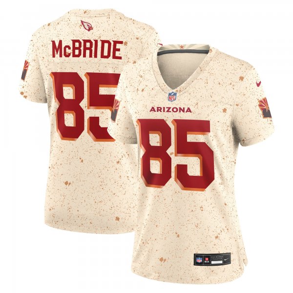 Women's #85 Trey McBride Arizona Cardinals Nike 2025 Rivalries Collection Game Natural Jersey