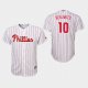 Youth Philadelphia Phillies #10 J.T. Realmuto White Majestic Home Cool Base MLB Jersey
