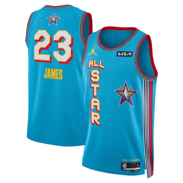 Men's #23 LeBron James Jordan Brand Unisex 2025 NBA All-Star Game Swingman Player Light Blue Jersey
