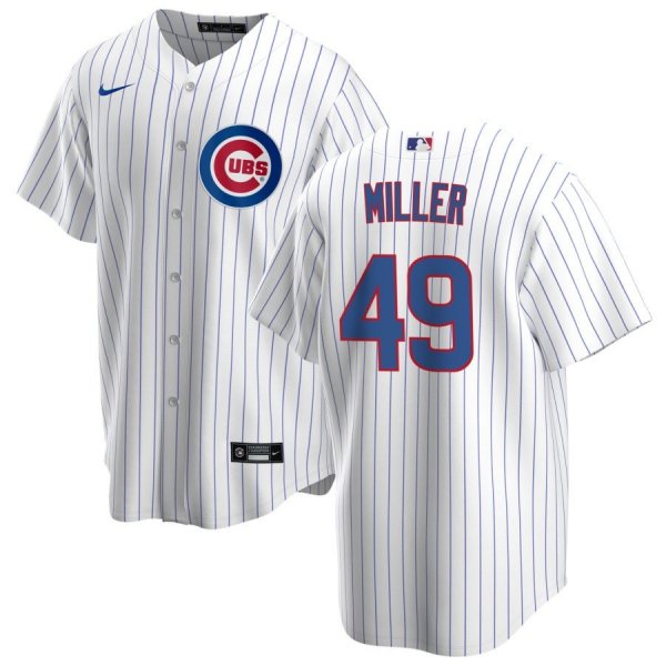 Men's #49 Tyson Miller Chicago Cubs Nike Home White Jersey