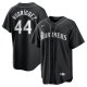 Men's Seattle Mariners #44 Julio Rodriguez Nike Black Lights Out Replica Player Jersey