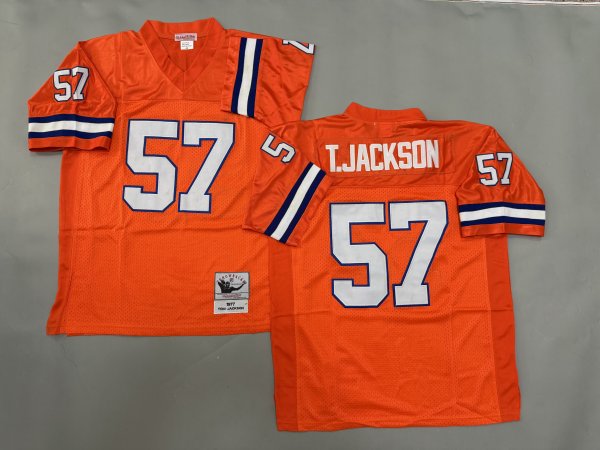 Men's Denver Broncos #57 Tom Jackson Orange Mitchell & Ness Jersey
