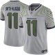 Men's Seattle Seahawks #11 Jaxon Smith-Njigba Gray Rivalries Collection F.U.S.E. Vapor Limited Stitched Jersey