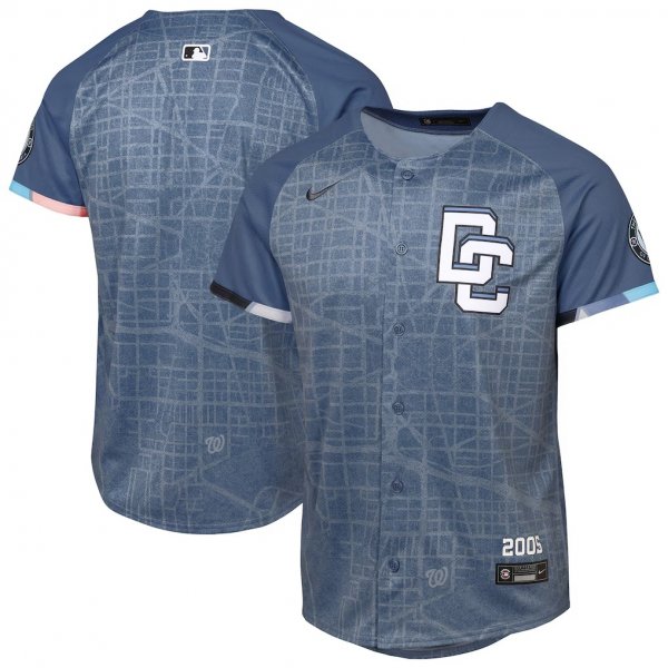 Youth Washington Nationals Nike 2025 City Connect Limited Blue Jersey