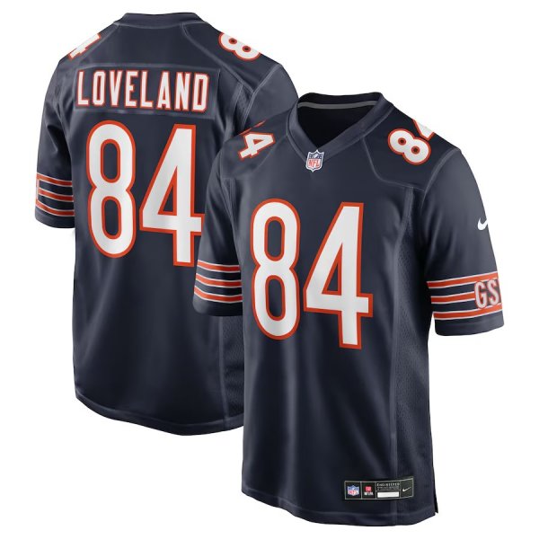 Men's Chicago Bears NFL 2025 Draft First Round Pick #84 Colston Loveland Nike Home Game Navy  Jersey