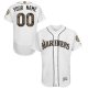 Seattle Mariners White Memorial Day Men's Customized Flex Base MLB Jersey
