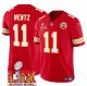 Youth Kansas City Chiefs #11 Carson Wentz Red Super Bowl LIX F.U.S.E. Vapor Limited Stitched Jersey