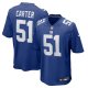 Men's New York Giants #51 Abdul Carter Nike 2025 NFL Draft First Round Pick Game Royal Jersey