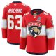 Men's #63 Brad Marchand Florida Panthers Home 2025 Stanley Cup Champions Premium Patched Red Jersey