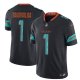 Men's Miami Dolphins #1 Tua Tagovailoa Black Rivalries Collection F.U.S.E. Vapor Limited Stitched Jersey