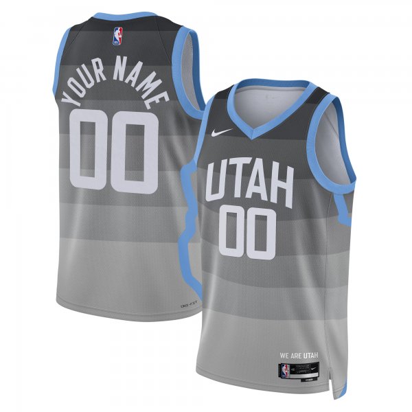 Men's Unisex Utah Jazz Nike Gray 2025/26 City Edition Swingman Custom Jersey