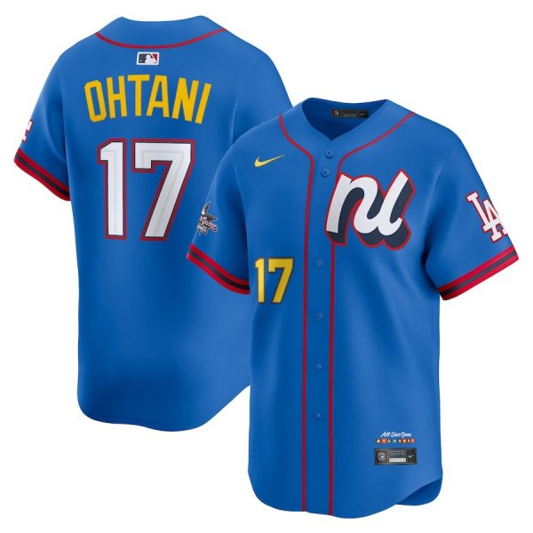 Youth National League #17 Shohei Ohtani Nike Blue 2025 All-Star Edition Limited Player Jersey