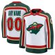 Men's Minnesota Wild White 25th Anniversary Premium Custom Jersey