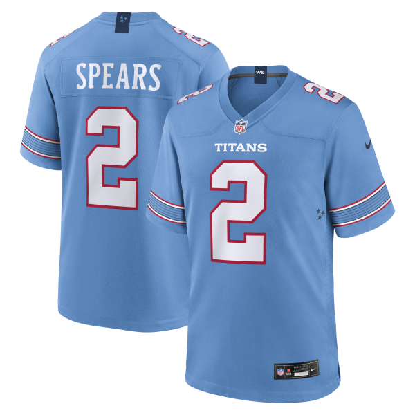 Men's Tennessee Titans Tyjae Spears Nike Light Blue Game Jersey