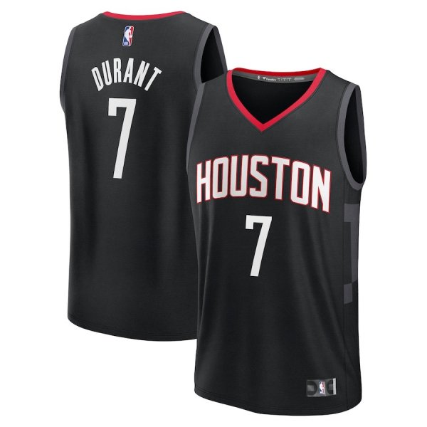 Men's Houston Rockets #7 Kevin Durant Fanatics Black Fast Break Player Statement Edition Jersey