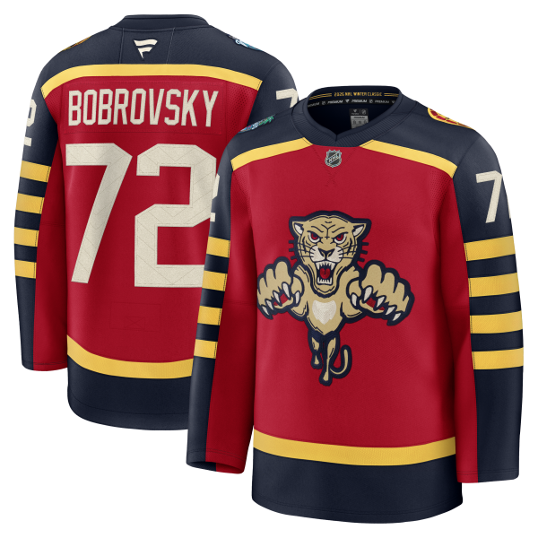 Men's Florida Panthers #72 Sergei Bobrovsky Fanatics Red 2026 NHL Winter Classic Premium Jersey