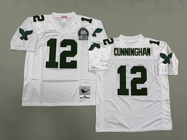 Men's Philadelphia Eagles #12 Randall Cunningham White Jersey