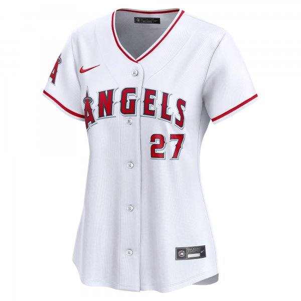 Women's Los Angeles Angels Mike Trout Nike White Home Limited Player Jersey