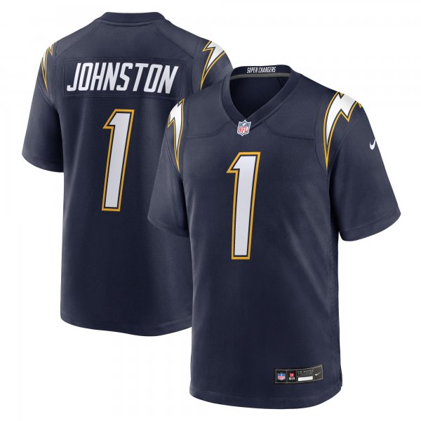 Men's Los Angeles Chargers #1 Quentin Johnston Nike Navy Alternate Super Chargers Game Player Jersey
