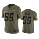 Los Angeles Chargers Junior Seau Olive 2022 Salute To Service Limited Jersey #55