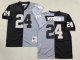 Men's Las Vegas Raiders #24 Charles Woodson Split Mitchell & Ness Jersey
