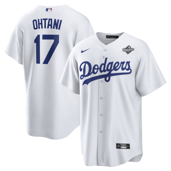 Men's Los Angeles Dodgers #17 Shohei Ohtani Nike White 2025 World Series Home Player Jersey