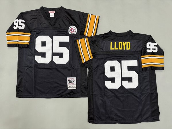 Men's Pittsburgh Steelers #95 Greg Lloyd Black Jersey