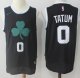 Men's Nike Boston Celtics #0 Jayson Tatum Black Stitched Swingman NBA Jersey