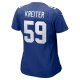 Women's New York Giants Casey Kreiter Nike Royal Team Game Jersey
