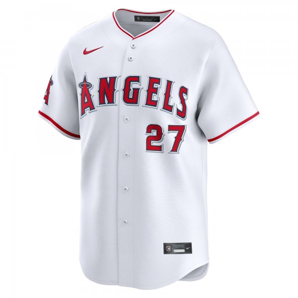 Youth Los Angeles Angels Mike Trout Nike White Home Limited Player Jersey
