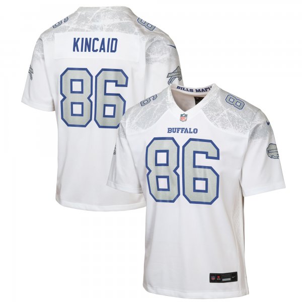 Youth #86 Dalton Kincaid Buffalo Bills Nike 2025 Rivalries Collection Game White Jersey