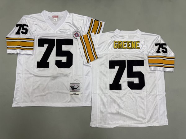 Men's Pittsburgh Steelers #75 Joe Greene White Jersey