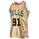 Men's Chicago Bulls Dennis Rodman Gold Mitchell & Ness 75th Anniversary 1997/98 Hardwood Classics Swingman Jersey