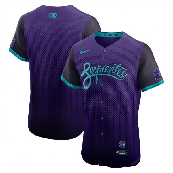 Men's Arizona Diamondbacks Nike 2025 City Connect Elite Purple Jersey