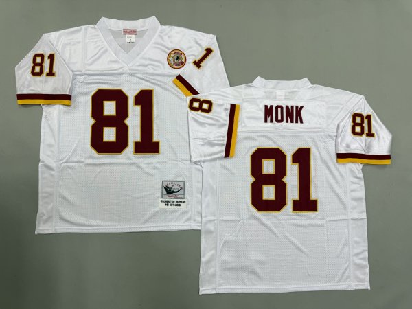 Men's Washington Commanders #81 Art Monk White Jersey