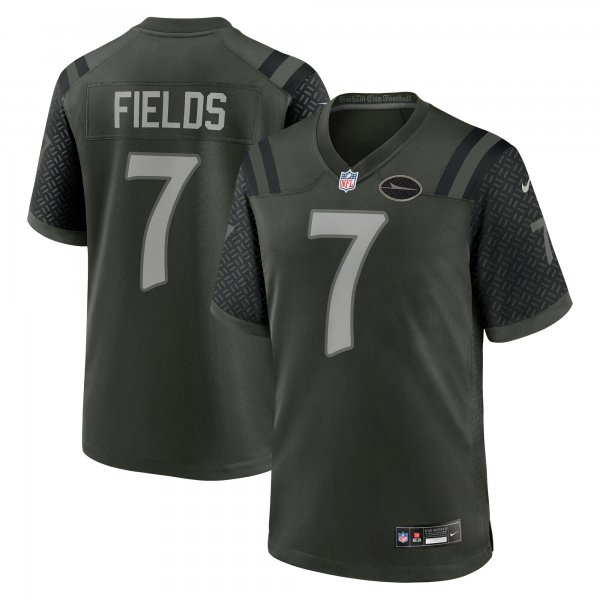 Men's #7 Justin Fields New York Jets Nike 2025 Rivalries Collection Game Gotham Green Jersey