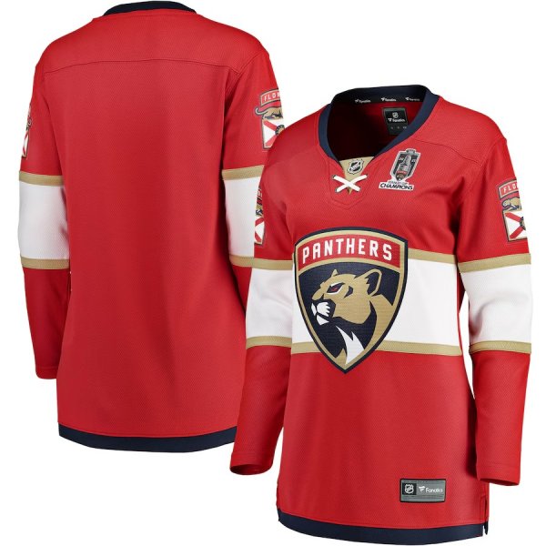 Women's Florida Panthers 2025 Stanley Cup Champions Breakaway Red Jersey
