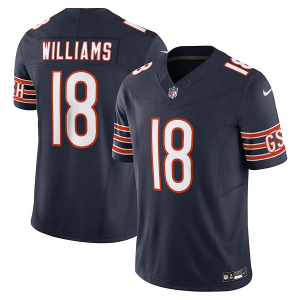 Men's Chicago Bears #18 Caleb Williams Nike Navy Vapor F.U.S.E. Limited Jersey