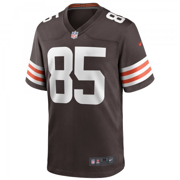 Men's Cleveland Browns David Njoku Nike Brown Player Game Jersey